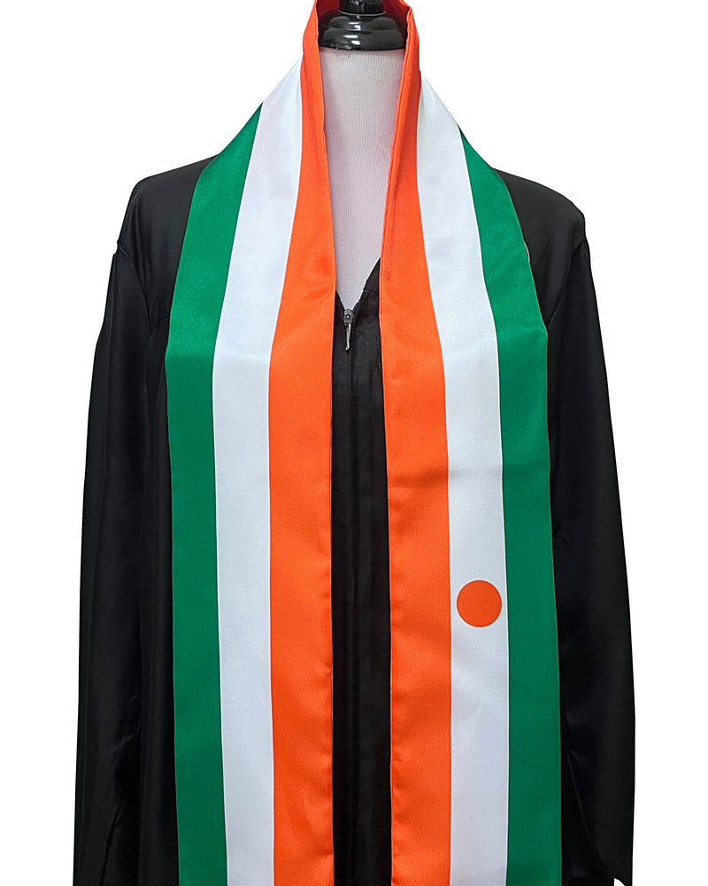 DOUBLE SIDED Niger flag Graduation stole / Niger flag graduation sash / Nigerien International Student / Niger flag scarf / Niger flag shawl