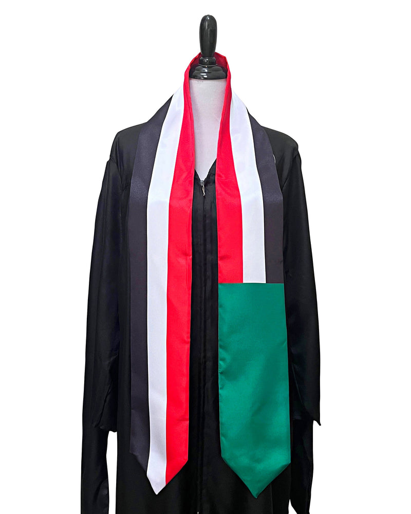 DOUBLE SIDED Sudan flag Graduation stole / North Sudan flag graduation sash / North Sudanese Student/ Sudan flag scarf / Sudan flag shawl
