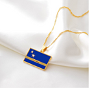 Curacao Flag Pendant Necklace