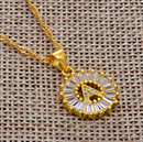 Initial Round Pendant Necklace