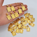 Initial Rectangle Pendant Necklace