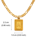 Initial Rectangle Pendant Necklace