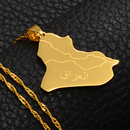 Iraq Map Pendant Necklace