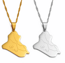 Iraq Map Pendant Necklace