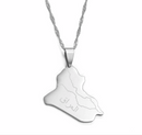 Iraq Map Pendant Necklace