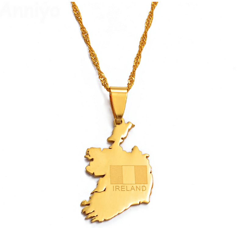 Ireland Map Pendant Necklace