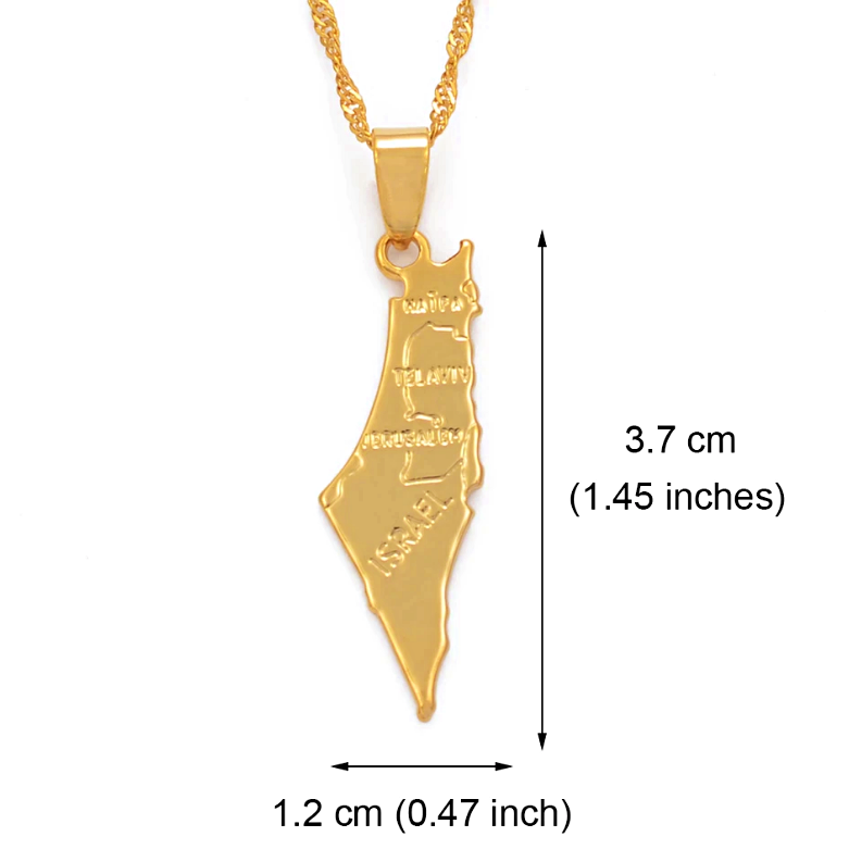 Israel map Pendant Necklace