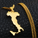 Italy Map Pendant Necklace