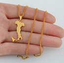 Italy Map Pendant Necklace