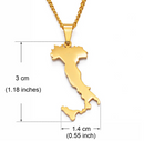 Italy Map Pendant Necklace