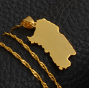 Italy Sardinia Map Pendant Necklace