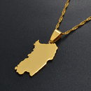 Italy Sardinia Map Pendant Necklace