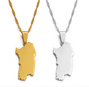Italy Sardinia Map Pendant Necklace