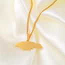 Jamaica Map Pendant Necklace