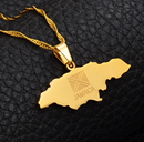 Jamaica Map Pendant Necklace