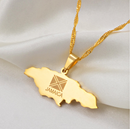 Jamaica Map Pendant Necklace