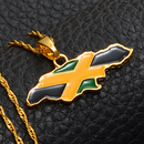 Jamaica Map Pendant Necklace