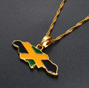 Jamaica Map Pendant Necklace