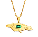 Jamaica Map Pendant Necklace