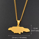 Jamaica Map Pendant Necklace