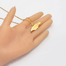 Jamaica Map Pendant Necklace (One Love)