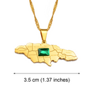 Jamaica Map Pendant Necklace