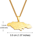 Jamaica Map Pendant Necklace