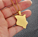 Kenya Map Pendant Necklace