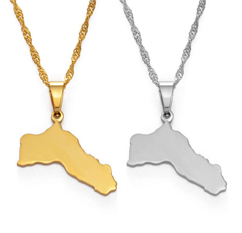 Kurdistan Map Pendant Necklace