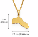 Kurdistan Map Pendant Necklace