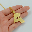 Kuwait Map Pendant Necklace