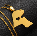 Kuwait Map Pendant Necklace