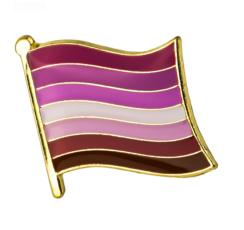 Lesbian Pride Flag Lapel Pin