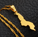 Malawi Map Pendant Necklace