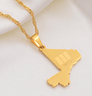 Mali Map Pendant Necklace