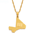 Mali Map Pendant Necklace