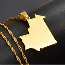 Mauritania Map Pendant Necklace