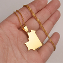 Mauritania Map Pendant Necklace