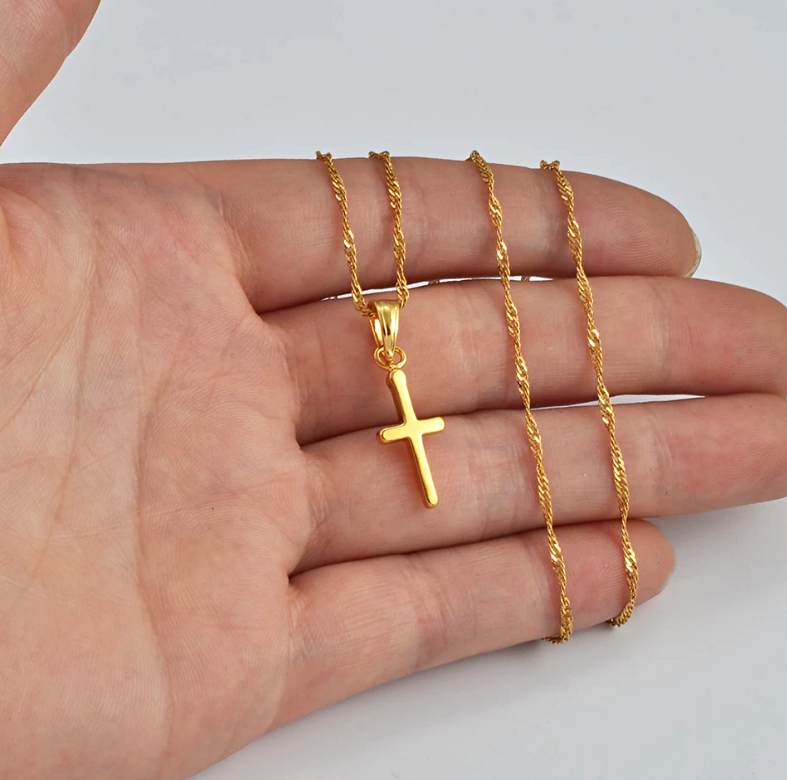 Christian Cross Mini Pendant Necklace