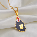 Montserrat Map Pendant Necklace