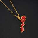 Morocco Flag Pendant Necklace