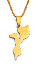 Mozambique Map Pendant Necklace
