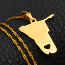 Namibia Map Pendant Necklace