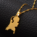 Netherlands Map Pendant Necklace