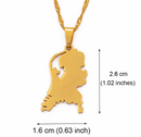 Netherlands Map Pendant Necklace