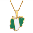 Nigeria Map Pendant Necklace