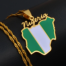 Nigeria Map Pendant Necklace