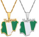Nigeria Map Pendant Necklace