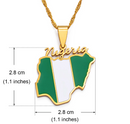 Nigeria Map Pendant Necklace
