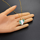 Nigeria Map with Flag Pendant Necklace